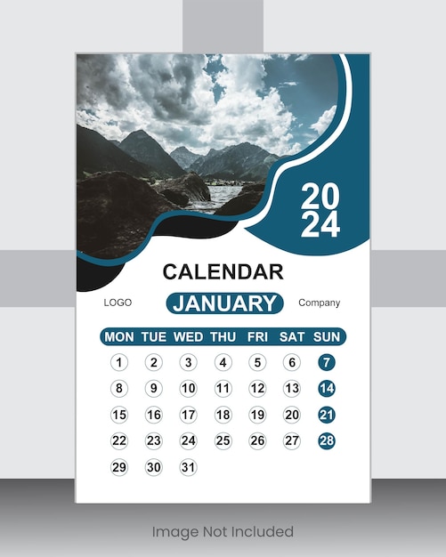 Vector modern calendar design template