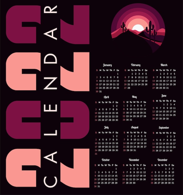 Vector modern calendar design and unique idea