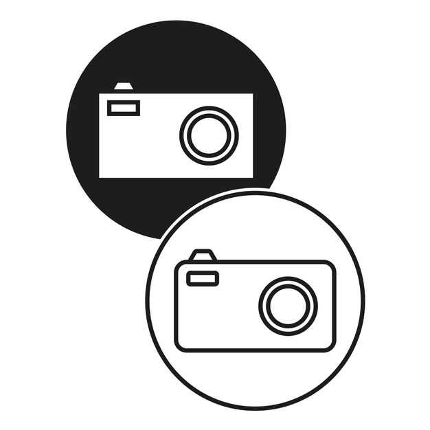 Modern camera icons. Vector illustration.