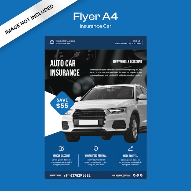 Modern Car Insurance Flyer Template