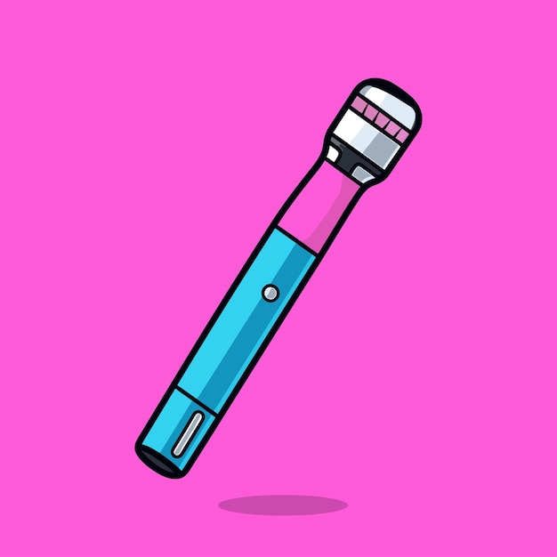 Vector modern cartoon electric toothbrush vector illustration