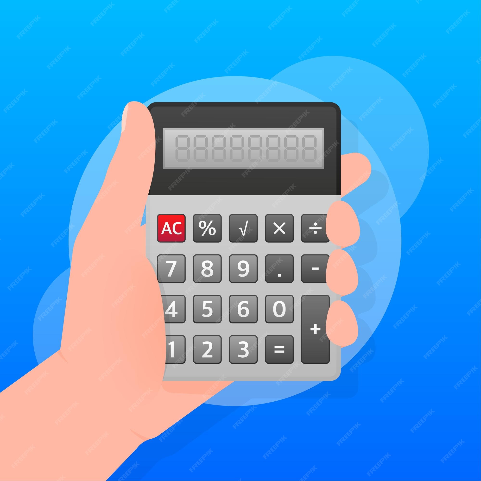 Premium Vector | Modern cartoon illustration with calculator for web design financial management concept Premium Vector | Modern cartoon illustration with calculator for web design financial management concept