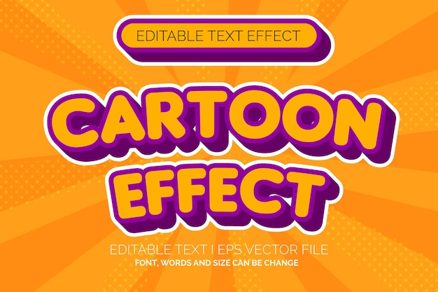 Modern cartoon style text effect