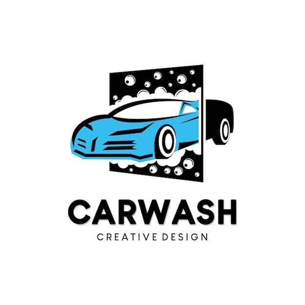 Modern carwash vector illustratie logo ontwerp