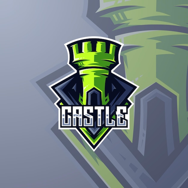 Modern castle logo