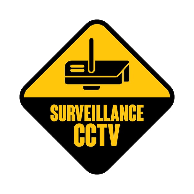 Modern cctv sign collection with flat design eps vector