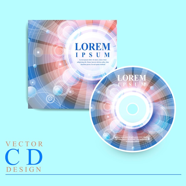 Vector modern cd-cover sjabloonontwerp