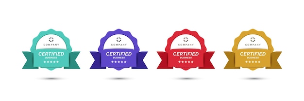 Modern certificaatbadgeontwerp met lint vectorillustratie