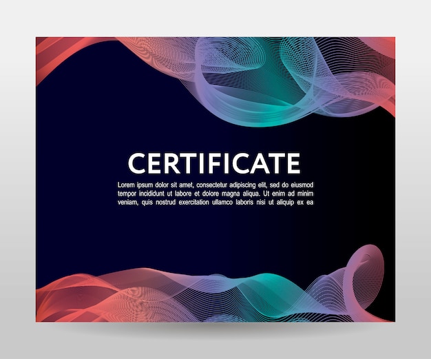 Vector modern certificaatsjabloon