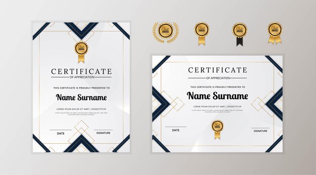 Modern certificate of appreciation template