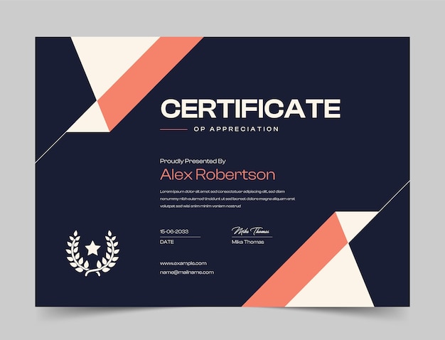 modern certificate of appreciation template