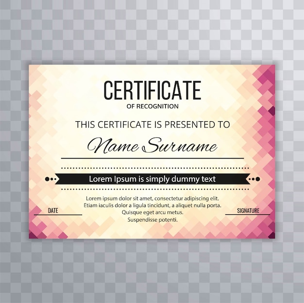 Modern certificate background template