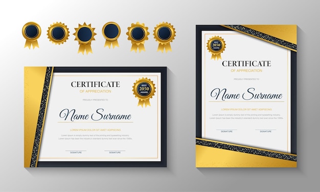 Modern certificate Certificate of appreciation template design