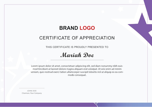 Vector modern certificate design template