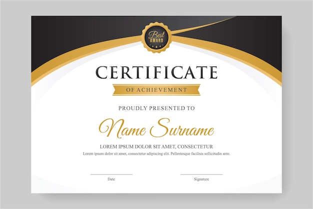 Premium Vector | Modern certificate design template