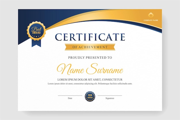 Modern Certificate Design Template