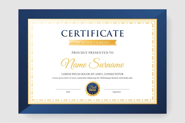 Modern Certificate Design Template