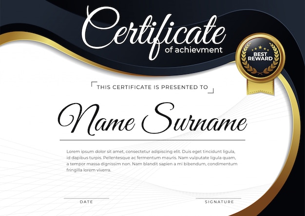 Vector modern certificate design template,