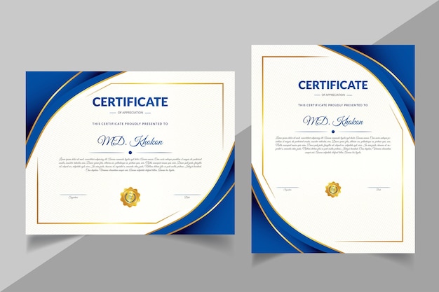 Modern certificate design