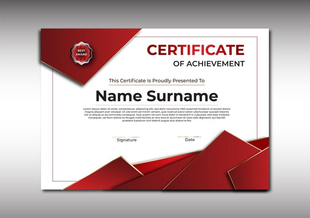 Modern Certificate diploma appreciation