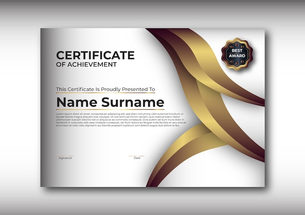 Modern Certificate diploma template