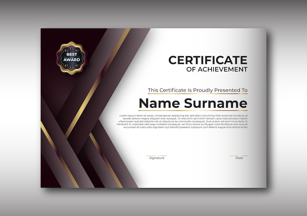 Modern Certificate diploma template