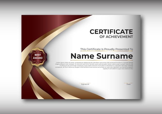 Modern Certificate diploma template