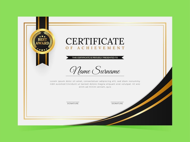 Modern Certificate Template For Appreciation and Graduation.