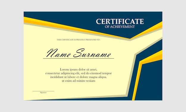 Modern certificate template design