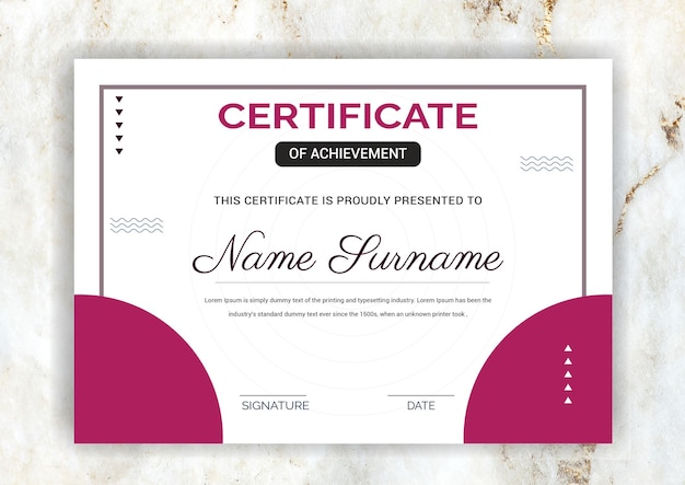 Vector modern certificate template design