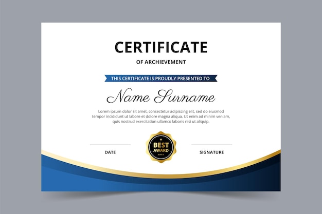 modern certificate template design