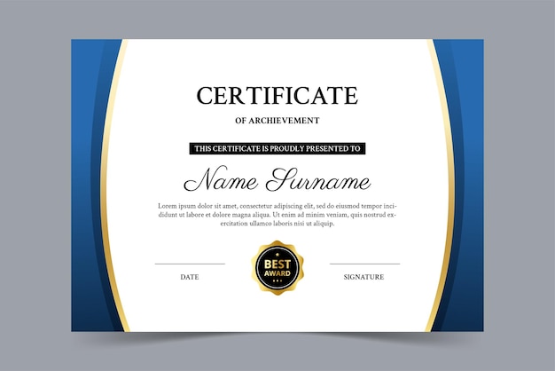 modern certificate template design
