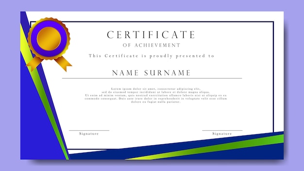 Modern certificate template for digital and print