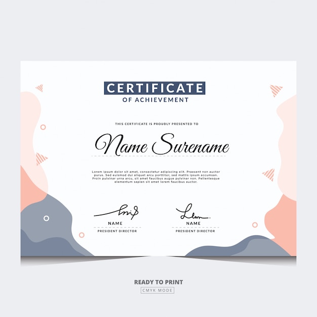 modern certificate template. use for print, certificate, diploma, graduation