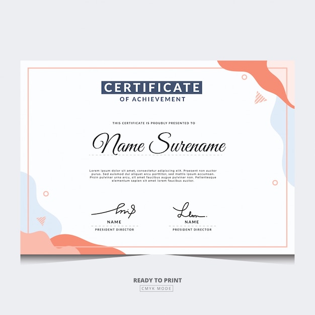 Modern certificate template. Use for print, certificate, diploma, graduation