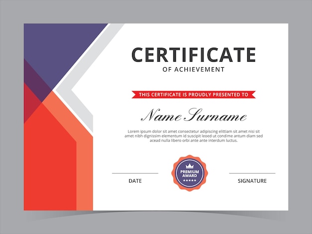 Vector modern certificate template vector design