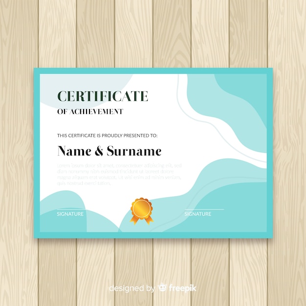 Modern certificate template with abstract design