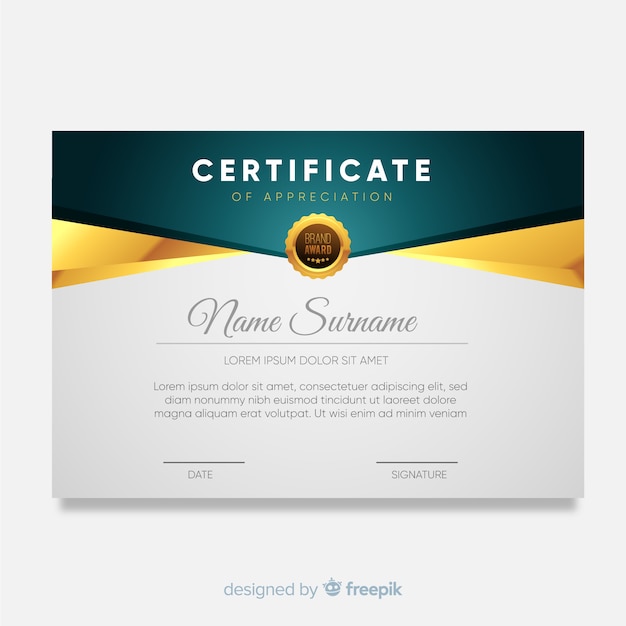 Vector modern certificate template