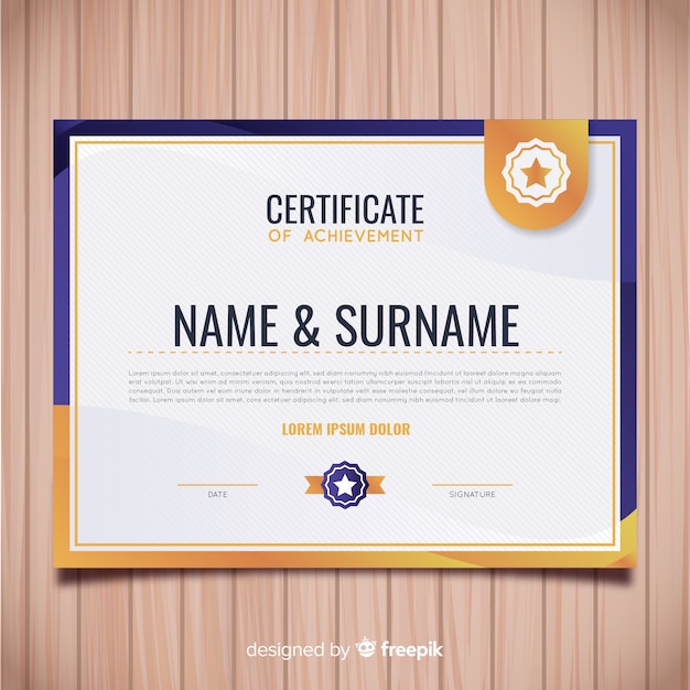 Modern certificate template