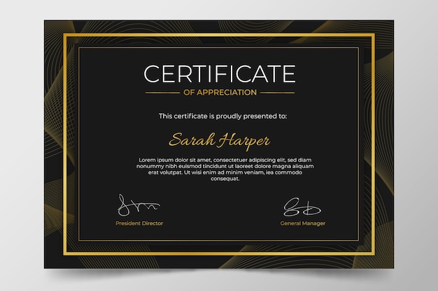 Vector modern certificate template