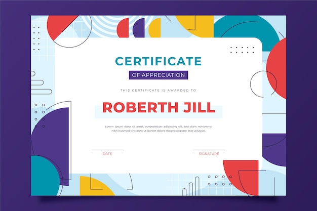 Vector modern certificate template