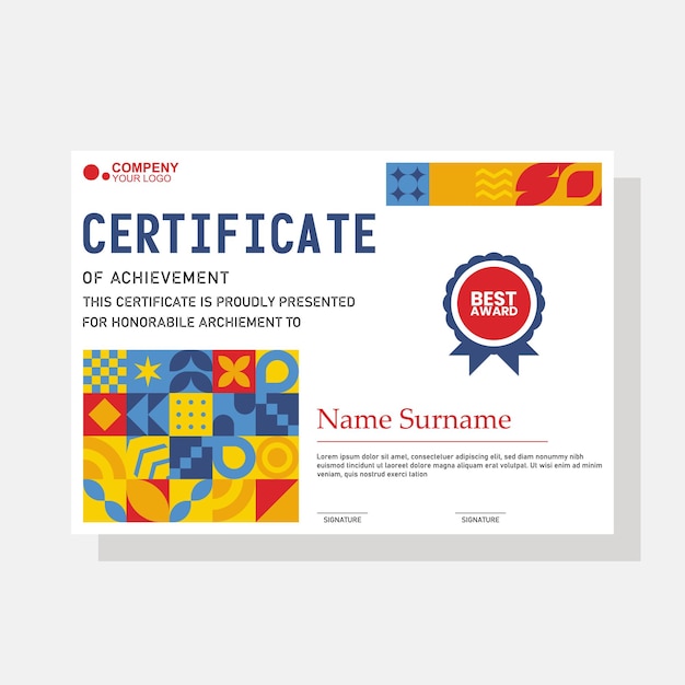 modern certificate template