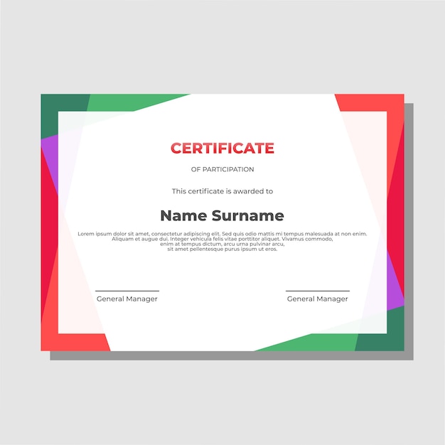modern certificate with editable templates
