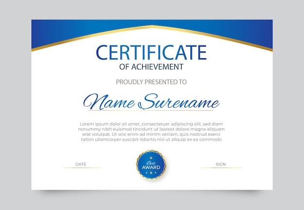 modern certificates