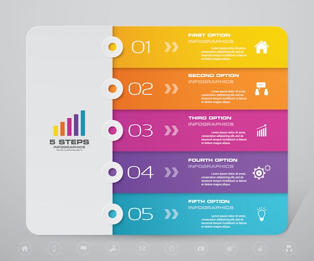 Modern chart infographic element