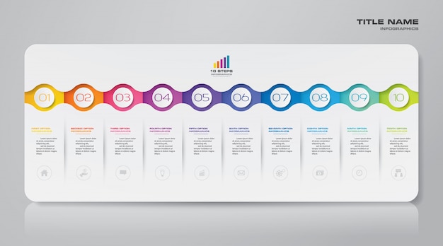 Modern chart infographic element