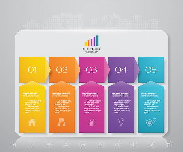 Modern chart infographic element