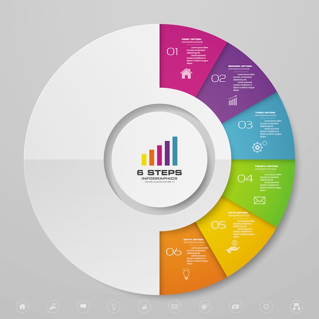 Vector modern chart infographic element