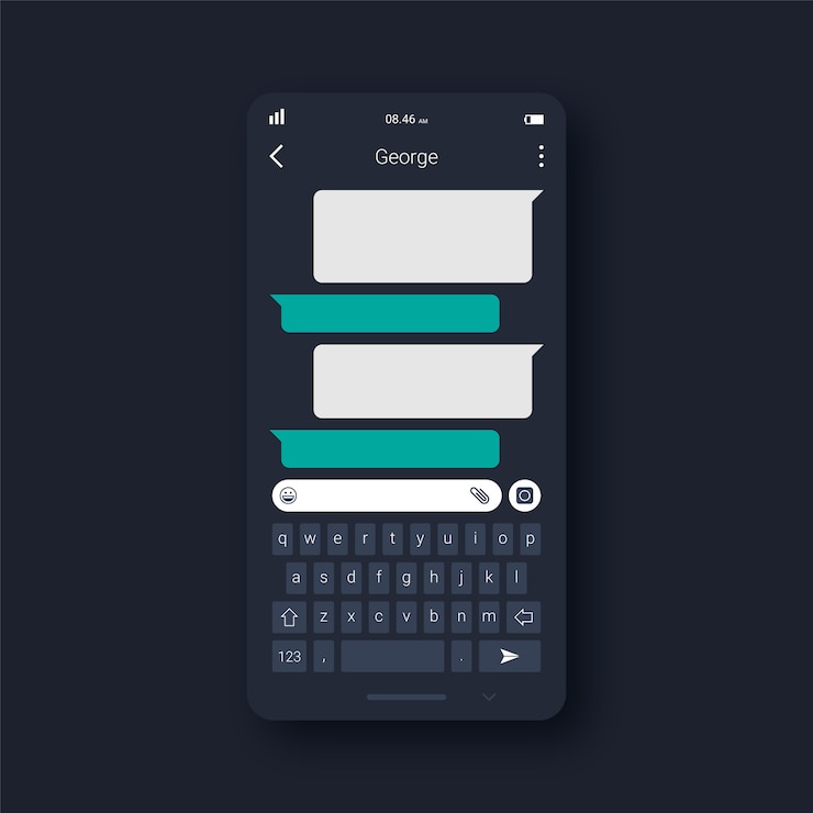 Vector modern chat interface