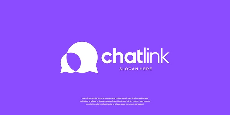 Vector modern chat link logo template abstract consulting company logo symbol vector
